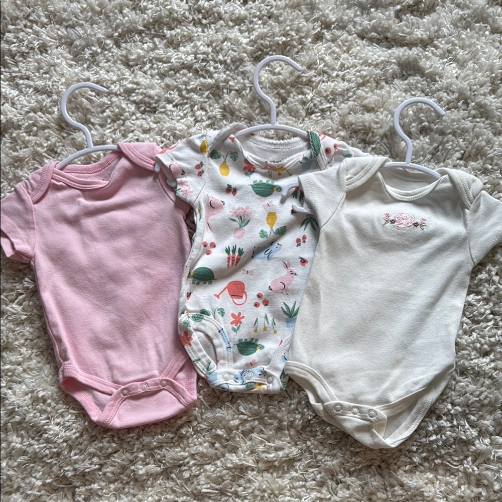 +CARTER’S & LITTLE ME+ Baby One Piece Set Bundle - Pink, White, and Multicolor